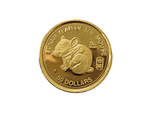1996庫克群島生肖鼠精鑄金幣8克