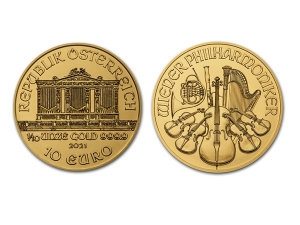 2021維也納愛樂金幣0.1盎司