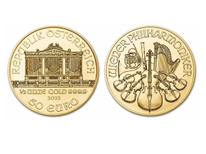 2022維也納愛樂金幣0.5盎司