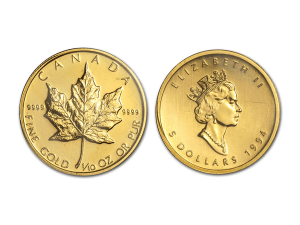 1994加拿大楓葉金幣0.1盎司