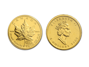 2000加拿大楓葉金幣0.1盎司