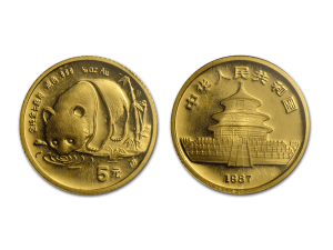 1987中國熊貓金幣0.05盎司 商品圖