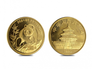 1990中國熊貓金幣0.5盎司