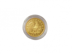 1993中華民國生肖雞金幣0.1盎司(精鑄)