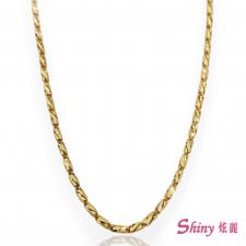 黃金刻花鑽砂項鍊 10.36錢 60CM 商品圖