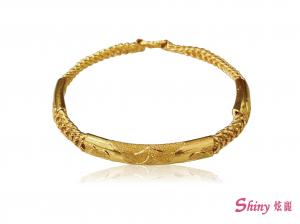 黃金刻花半手鐲龍骨手鍊 5.08錢 18CM 商品圖