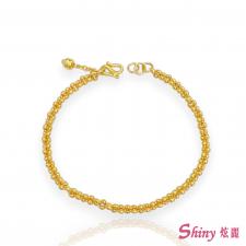黃金桂花珠手鍊 4錢 17+1CM 商品圖