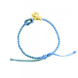 5D黃金馬年開運手鍊0.08錢-藍款 商品圖
