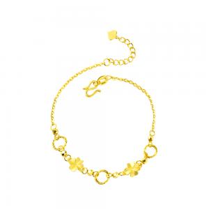 5G黃金幸運草手鍊 0.90錢 16+2.5CM 商品圖