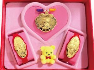 黃金彌月禮盒0.2錢 鎖片款-博士寶寶 商品圖