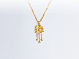 黃金跳舞鍊項鍊 1.14錢(不含墜子) 商品圖