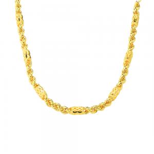 黃金男款發財麻花項鍊 15.33錢 60CM 商品圖