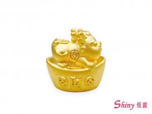 黃金招財豼貅寶寶擺件 1.38錢 商品圖