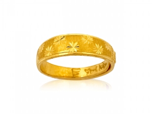 黃金刻花戒1.60錢 商品圖