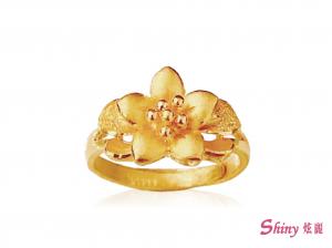 黃金小花戒 1.06錢 商品圖
