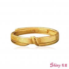 5G黃金拉絲對戒男戒 1.25錢 商品圖