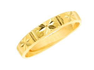 黃金刻花尾戒 0.48錢 商品圖