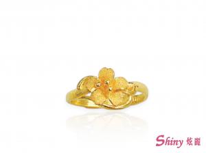黃金花形戒指 1.08錢 商品圖