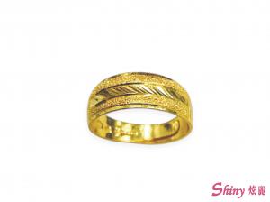 黃金刻花男戒 2錢 商品圖