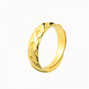 黃金對戒女戒 1.35錢 格紋款 商品圖