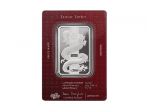 純銀　シルバーバー　PAMP 干支　龍 2024年 (新品) パンプ スイス「干支 十二支・辰年 龍年・青竜の