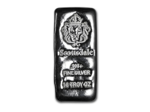 Scottsdale獅王銀條10盎司(澆鑄版)