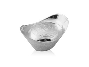 空心銀元寶(福)50克-附錦袋 商品圖