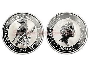 1995澳洲笑鴗鳥銀幣1盎司