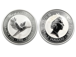 1996澳洲笑鴗鳥銀幣2盎司