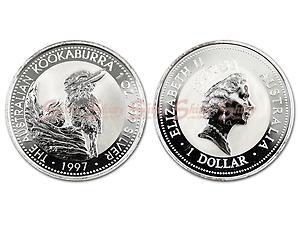 1997澳洲笑鴗鳥銀幣1盎司