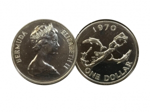 1970百慕達1元.800精製銀幣