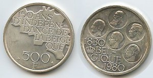 1980比利時500法郎150週年獨立紀念幣 商品圖