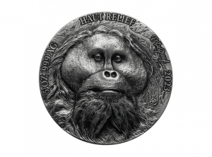 2023象牙海岸亞洲大五-紅毛猩猩銀幣5盎司