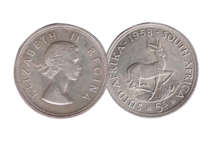 1958南非銀幣5先令 商品圖