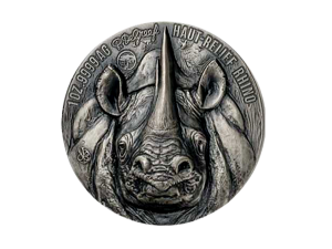 2024象牙海岸非洲大五-犀牛銀幣1盎司