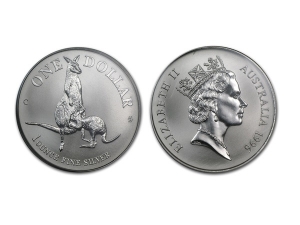 1996皇家澳洲袋鼠銀幣1盎司