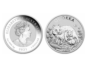 2021澳洲短尾袋鼠銀幣1盎司