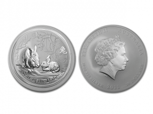 2011澳洲生肖兔銀幣10盎司(系列II)