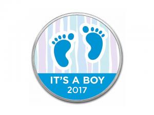 2017男孩腳印彩色銀幣1盎司 商品圖