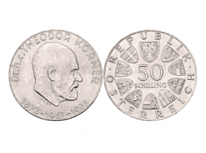 1973奧地利西奧多克爾納誕辰一百週年珍藏幣20克