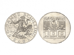 1975奧地利先令五十周年珍藏幣23克