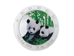 2008中國大熊貓赴台紀念銀章1盎司 商品圖