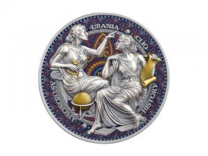 2026喀麥隆九位繆斯 - 克利奧與烏拉尼亞銀幣2盎司 商品圖