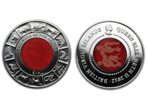 2012英屬維京群島龍年925銀幣23.45克