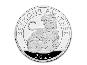 2022英都鐸獸西蒙豹精鑄銀幣2盎司(盒裝)