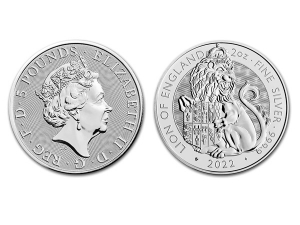 2022英都鐸獸英格蘭獅銀幣2盎司