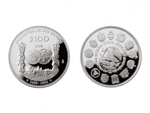 1992墨西哥新舊世界會面珍藏幣約27克
