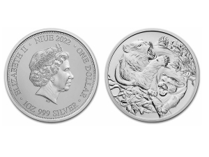 2022紐埃頂級掠食者美洲獅和熊銀幣1盎司