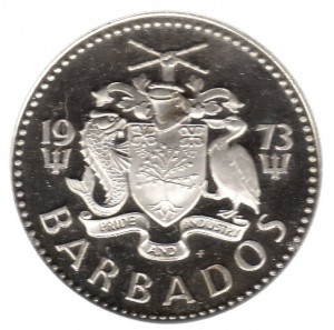 1973巴貝多銀幣5元
