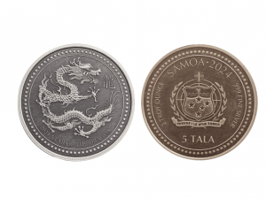 2024薩摩亞龍年銀幣2盎司(仿古版)
